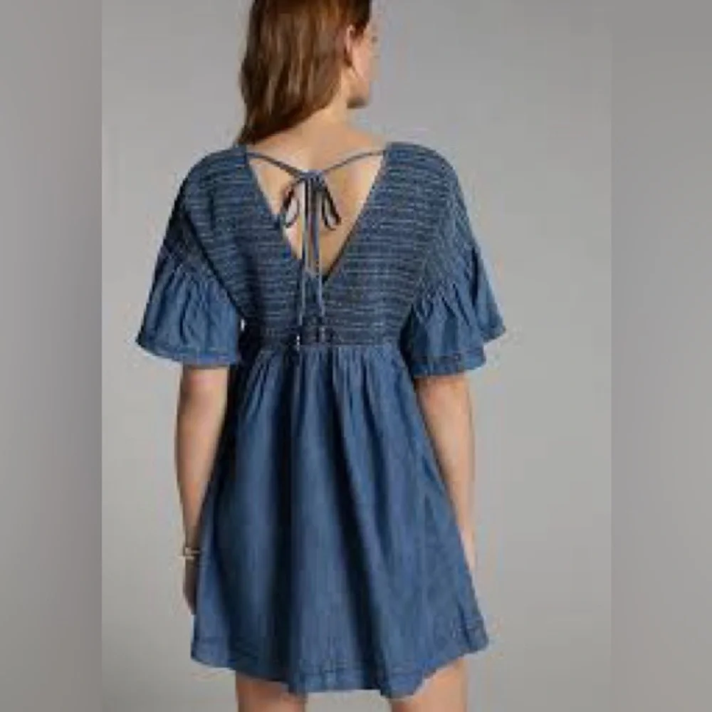 Anthropologie Luz Chambray Mini Dress - Picture 2 of 11